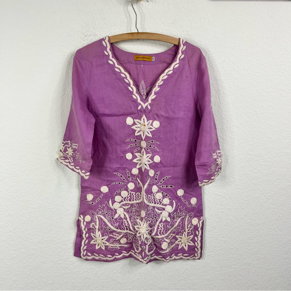 Roberta Freymann Cotton Embroidered Tunic
